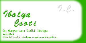 ibolya csoti business card
