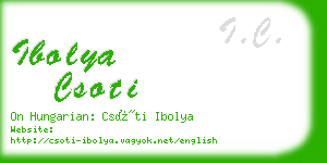 ibolya csoti business card